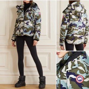 CANADA GOOSE Blakely Camouflage Hooded Shell Down Jacket Camo Green Blue Medium